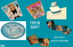 Sims 2 — Taylor Swift Bedroom Accessories by mom_of2boyz — Recolors of RICCI2882\'s Chemical Romance Set. This set