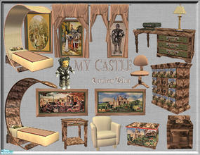 Sims 2 — My Castle Bedroom by Cerulean Talon — Dream, do homework, or just for play, this castle set will be perfect for