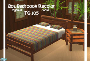 Sims 2 — TC105 Boz Bedroom Recolor by tdyannd — Textures provided for the 105th Texture Challenge on my Boz Bedroom Mesh.