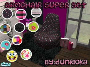 Sims 2 — Armchair Superset by dunkicka — This set has 10 items...there are armchairs with different paterns...they are