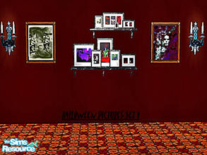 Sims 2 — Halloween Picture set 1 by TearsRain — This picture set includes the Bella picture recolor which is a base game