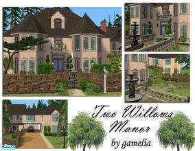 Sims 2 — Two Willows Manor by gamelia — Country manor, expanded and renovated. Main house: foyer, drawing room with