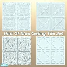 Sims 2 — Hint Of Blue Ceiling Tile Set by ziggy28 — Introducing the \'Hint Of\' ceiling tile sets. This one is \'Hint Of