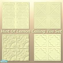 Sims 2 — Hint Of Lemon Ceiling Tile Set by ziggy28 — Second set in my new range. This one is Hint Of Lemon. The tiles are
