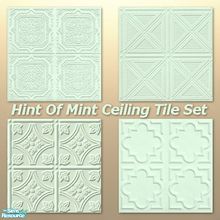 Sims 2 — Hint Of Mint Ceiling Tile Set by ziggy28 — Fourth in my new range of \'Hint Of\' ceiling tile sets. This one is