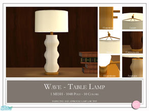 Sims 2 — Wave by DOT — Wave Table Lamp 1 MESH Plus Recolors. Sims 2 by DOT of The Sims Resource.