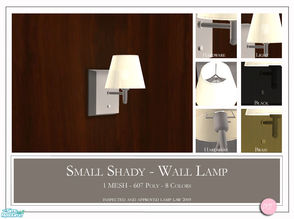Sims 2 — Small Shady by DOT — Small Shady Wall Lamp. 1 Wall Lamp Plus Recolors. Sims 2 by DOT of The Sims Resource.