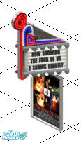 Sims 1 — Sams TSO Theater Marquee by frisbud — Graphics by Maxis from the Sims Online. Converted for The Sims by Peter of