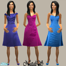 Sims 2 — NS formal collection FA -3. by Natalis — Bright recolors fashion formal dresses.