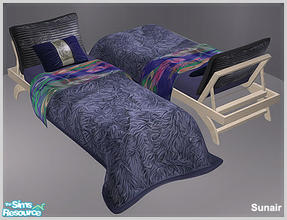 Sims 2 — Sunair T696 MNC Single Bed by Sunair — Sunair T696 MNC Single Bed (lightwood) of MNC Lounge Corner - Mesh set.