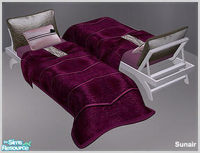 Sims 2 — Sunair T696 MNC Single Bed (white) by Sunair — Sunair T696 MNC Single Bed (white) of MNC Lounge Corner - Recolor