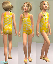 Sims 2 — Openhouse CF Swimwear Underwear - 5fb82b01 Openhousecfyello by openhousejack — yellow print swimwear underwear