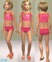 Sims 2 — Openhouse CF Swimwear Underwear - 5f22ee8a Openhousecfpink by openhousejack — a printed pink two piece swimwear