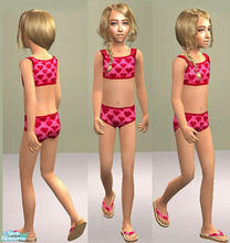 Sims 2 — Openhouse CF Swimwear Underwear - 5f645504 Openhousecfheart by openhousejack — heart print two piece swimwear