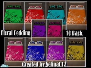 Sims 2 — Modern Floral Bedding 10 pack by selina012 — I made these for my own personal use but thought I would share. The