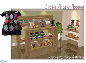 Sims 2 — Little Angels Apparel by ~Monica~ — Recolors of Simply Styling\'s baby clutter sets - 6 dress recolors; 1