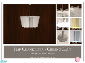 Sims 2 — Flip Chandelier by DOT — Flip Chandelier 1 Ceiling Lamp Mesh plus recolors. Sims 2 by DOT of The Sims Resource.