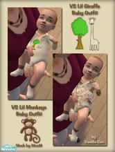 Sims 2 — VS Lil Giraffe & Lil Monkey Baby Outfits by Vanilla Sim — These are texture re-colors of the diaper