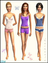 Sims 2 — Teen Nightwear Set by Harmonia — no mesh-no ep