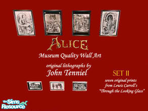 Sims 2 — EA\'s Alice - Wall Art Set II by bgbdwlf408 — Our second set of original lithographs created by John Tenniel for