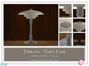 Sims 2 — Terrano Table Lamp by DOT — Terrano Table Lamp 1 Mesh Plus Recolors. Sims 2 by DOT of The Sims Resource.