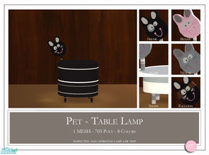 Sims 2 — Pet Table Lamp by DOT — Pet Table Lamp 1 Mesh Plus Recolors. Sims 2 by DOT of The Sims Resource.