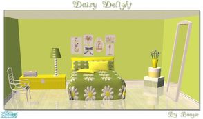 Sims 2 — Daisy Delight Bedroom By Boogie by boogie woogie — This is a fun bedroom set that will turn any boring bedroom