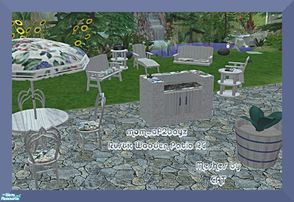 Sims 2 — Rustic Wooden Patio Set RC by mom_of2boyz — A recolor of Rustic Wooden Patio Set by Cat. The Ducks, turtle and