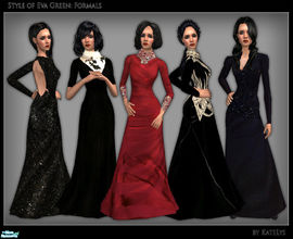 Sims 2 — FS 67 - Eva Green style: Formals by katelys — A set inspired by the style of the beautiful actress Eva Green.