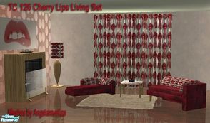 Sims 2 — TC 126 - Cherry Lips Living by selina012 — Made for the texture challenge 126. Meshes are the \"All White