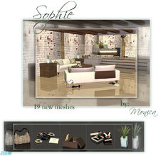 Sims 2 — Sophie by ~Monica~ — 19 new meshes - inspired for an open floor plan/loft style living. I\'ve been making a few