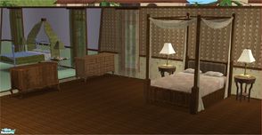 Sims 2 — Midlands TC 122 Victorian Floral Bedroom Set by midland_04 — Victorian Style set with floral walls, bedding,