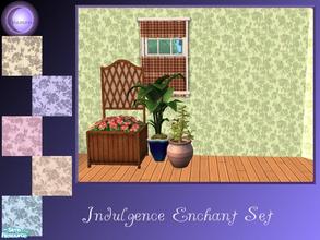Sims 2 — D2DIndulgence Enchant Set by D2Diamond — Six floral wallpapers for any room.