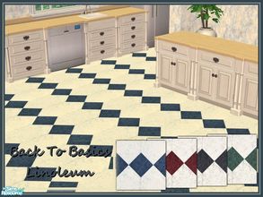 Sims 2 — Back to Basics Linoleum Set by kittyispretty69 — A set of four linoleum in basic colors and diamond shape. Enjoy