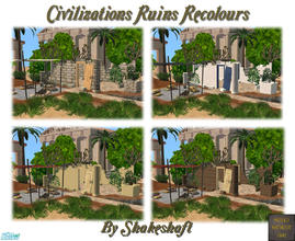 Sims 2 — Civilizations Ruins Recolours by Shakeshaft — A set of recolours of the Civilizations Ruins Set, included are