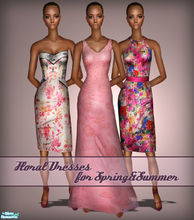 Sims 2 — Floral Dresses for Spring&Summer by b-bettina — 3 lovely floral dresses for Spring/Summer, inspired by the