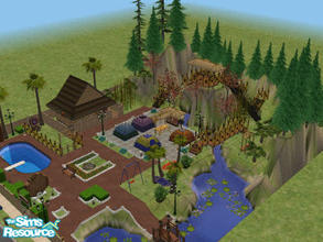 Sims 2 — Crystal Summer Hot Spring Park by e-sun — This place is a affordable camp-lodging which could surely rejuveniate