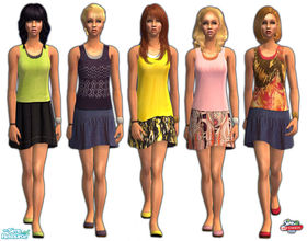 Sims 2 — H&M Fashion Set by kittyispretty69 — A set of five outfits using one of my favorite Maxis meshes from the