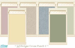 Sims 2 — jsf Designs Cream Panels 1 by jsf — A new Victorian, Cottage style, beaded, carved, and fluted panel in creamy