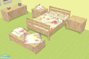 Sims 2 — TC 127 Recolor of Cube Bedroom by susilein — A recolor of one of my favourite sets in fresh spring colors.