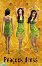 Sims 2 — Peacock dress by agapi_r — Peacock dress for your sim to wear