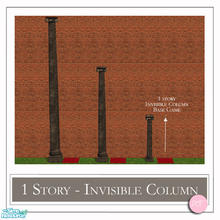 Sims 2 — Invisible Column Single Story MESH by DOT — Invisible Column One story MESH. Single Column- Base Game. Two and
