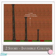 Sims 2 — Invisible Column Two Story MESH by DOT — Invisible Columns Two Story MESH. Single Column- Base Game. Two and