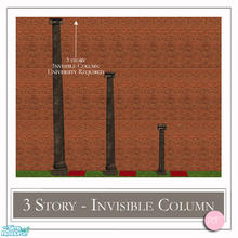 Sims 2 — Invisible Column Three Story MESH by DOT — Invisible Columns Three Story MESH. Single Column- Base Game. Two and