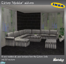 Sims 2 — Ektorp Modular Add-ons by Mutske — Modular system for your Ektorp Livingroom. 8 new meshes, all uses the