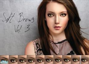 Sims 2 — Soft Brows Set III by FrozenStarRo — The third set of the series. I\'ll make a set of more bushy eyebrows for