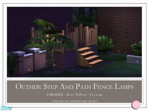 Sims 2 — Outside Lighting by DOT — Outside Step and Path Light 2 Meshes Plus Recolors. For Steps, Wall, Hallways, Paths,