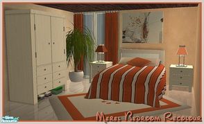 Sims 2 — White and Orange Merel Bedroom by Angela — Here is my White and Orange recolour of my Merel Bedroom for you.