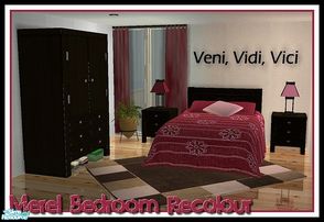 Sims 2 — Black and Pink Merel Bedroom by Angela — Here is my Black(ish) and Pink recolour of my Merel Bedroom, i hope you