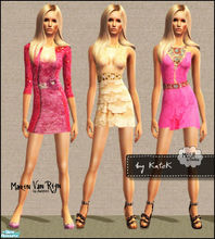 Sims 2 — Jenny Packham dresses by K@ — The new set, based on the Jenny Packham\'s SS 09 show. Three dresses for our